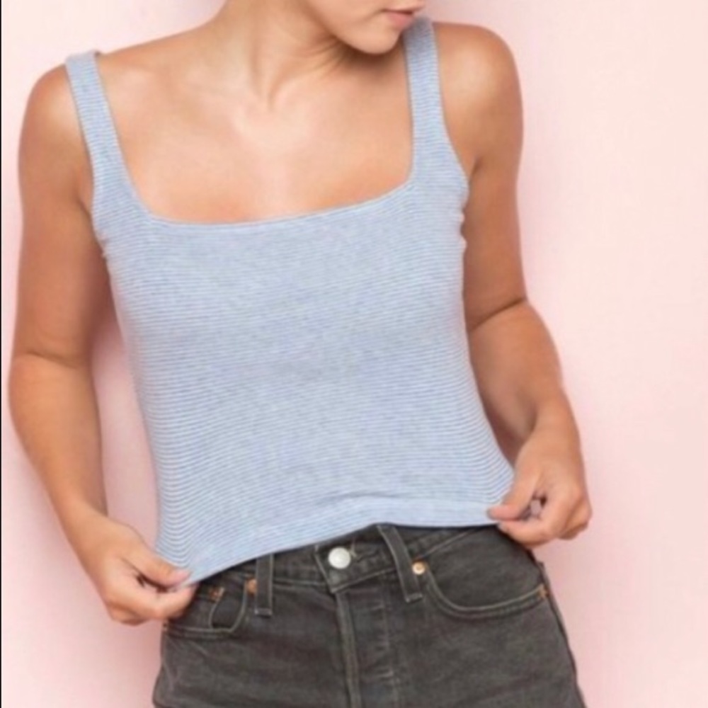 Blue & White Striped Hannah Tank